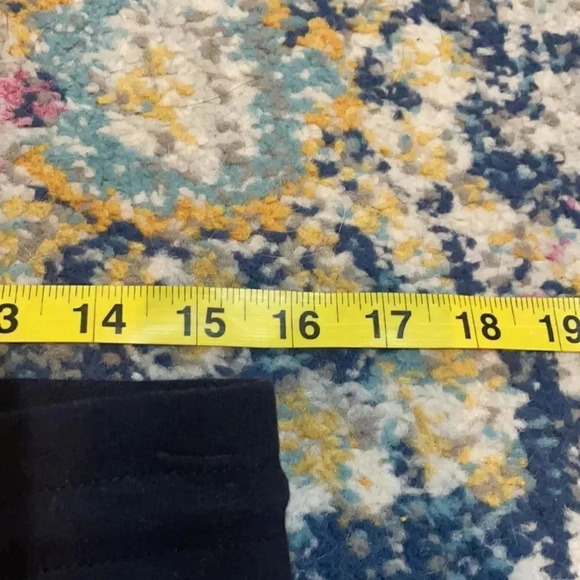 Talbots mini skirt cotton blend stretch Navy white stripes Drawstring Size MP - Picture 7 of 12